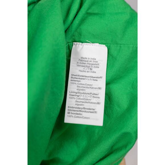 J. Crew Mercantile XS Dress Eyelet Mini Elastic Waist Green - Picture 6 of 7